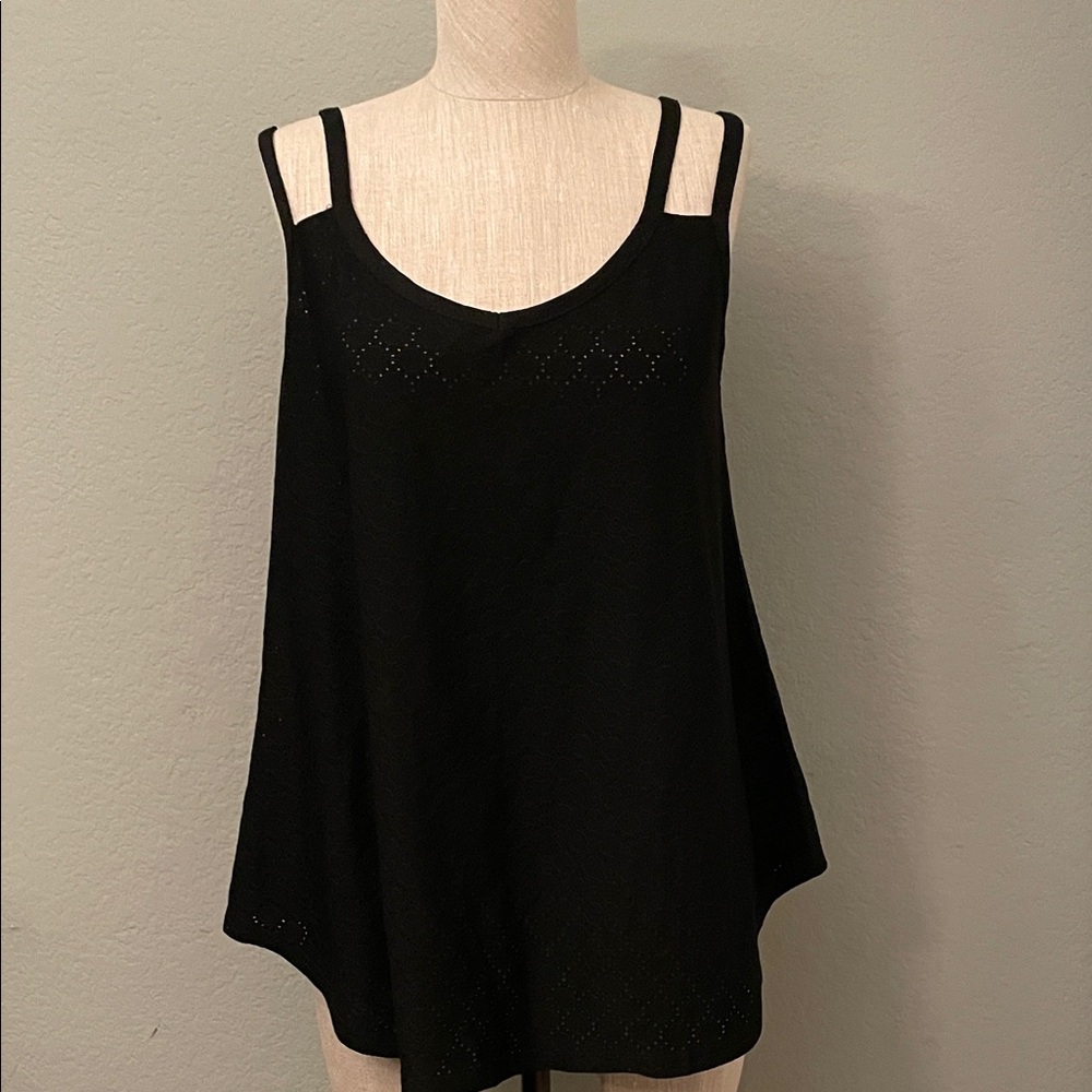 Black Eyelet Tank Top - BNWT
